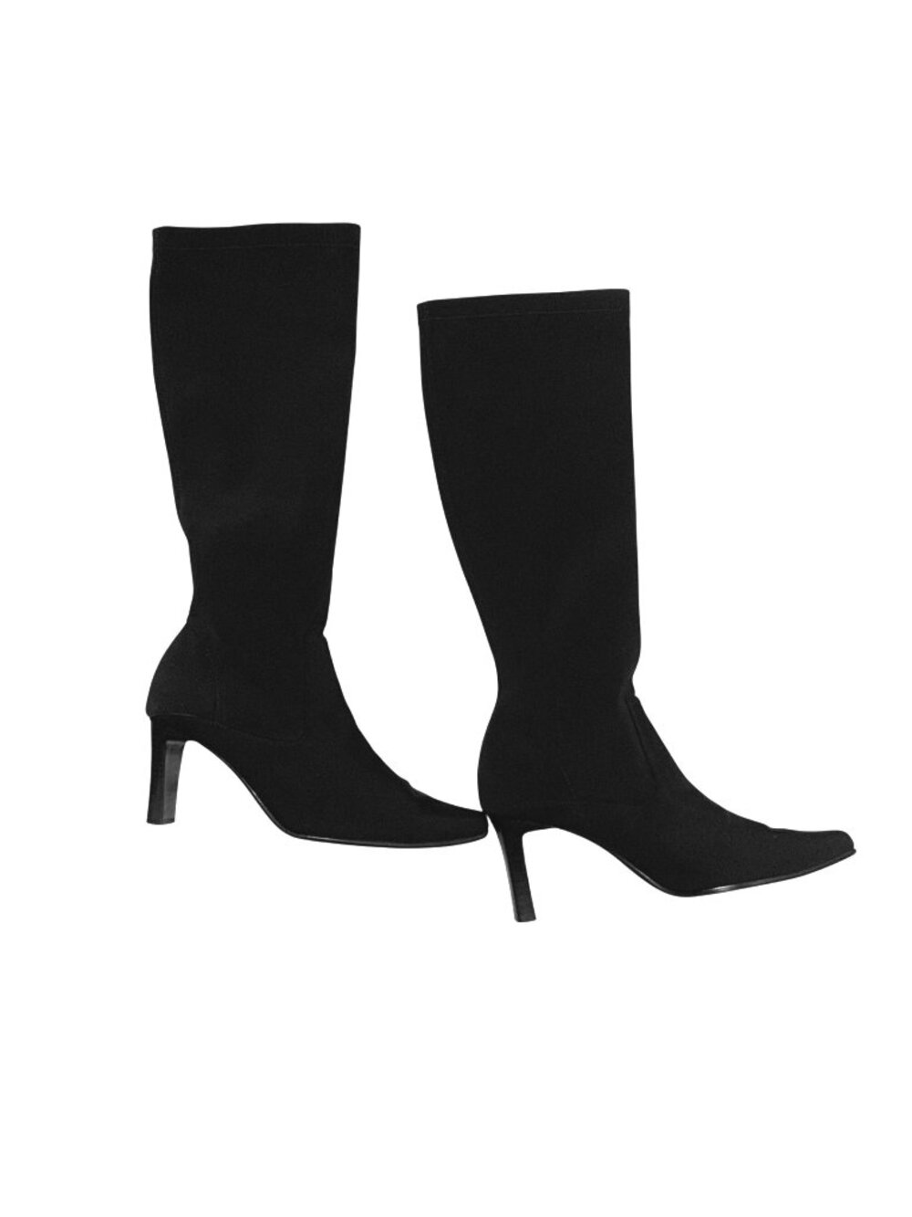 SARTO by Franco Sarto Coley Black Sock Boots Pointed Toe Block Heel Pull-On 9.5